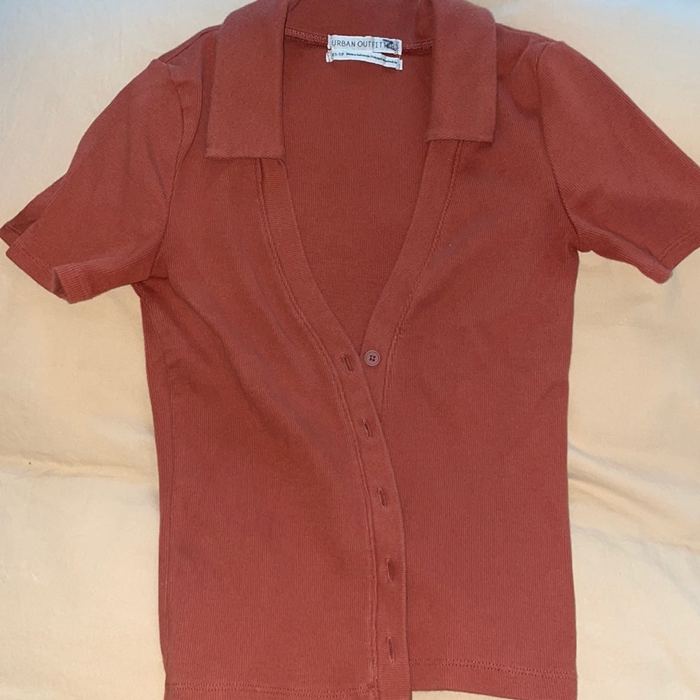 Rust Orange Urban Outfitters Button up with collar